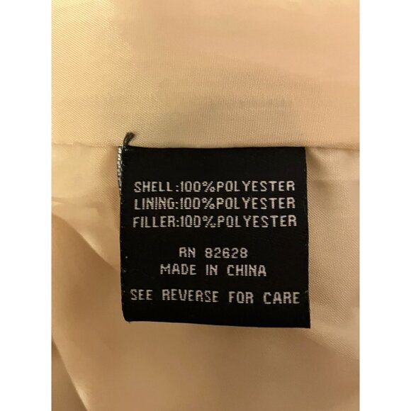 Y2K South Pole Quilted Trench Coat M Gold Belt McBling ASO Jaslene Gonzalez ANTM - Picture 13 of 14